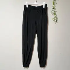 ブラック 部屋着 スウェット リラックスパンツ 黒 ルームウエア