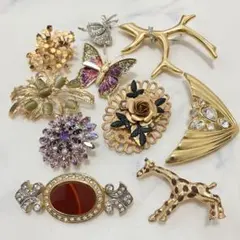 ブローチまとめ✨ヴィンテージブローチ　10点セット