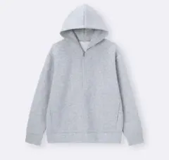 今期SサイズGU パフスウェットフルジップパーカ　グレー