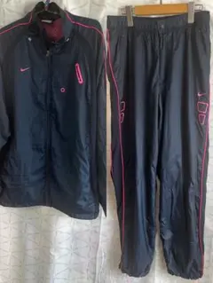 ナイキ NIKE ナイロン素材ジャージ 上下メンズXL 青 ブルー ピンク