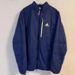 即日配送adidas アディダス 中綿 パデッドジャケット 幾何学ステッチ 紺