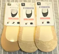tutuanna ストレスフリー コットン＆レース浅ソックス Mサイズ3足セットのサムネイル