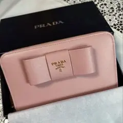 PRADA サフィアーノ　リボン長財布
