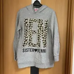 SISTER JENNI レオパード柄パーカー グレー　ロゴ入り