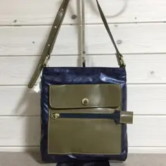 ★No38081 ゲラルディーニ イタリア製 レザー PVC ショルダー バッグ