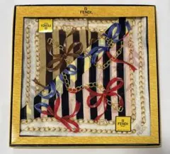 FENDI ハンカチ 3枚　ストライプ チェーン リボン柄のサムネイル