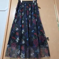iS ScoLar イズスカラー 蝶花 チュール スカート Mのサムネイル