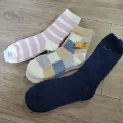 【新品未使用品】Mighty Soxer 靴下屋　もこもこ靴下　3点セット