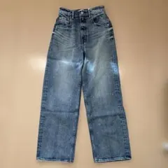 AZUL DENIM ラインストーンワイドデニム