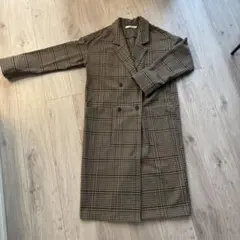 MOUSSY チェック柄 ダブルブレストコート