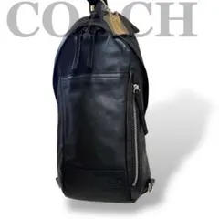 美品　コーチ　トンプソン ボディバッグ クロスボディ レザー ブラック 斜めがけ