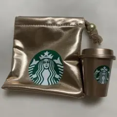 スタバ海外限定⭐️新品❗️2点セット❗️ブラックゴールドタンブラー&キラキラバック巾着 Amazon | STARBUCKS スターバックス ステンレスコールドカップ