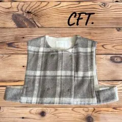 【CFT.original】 チェックベスト/グレージュ FREE SIZE