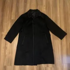 エルメネジルド ゼニア カシミヤ100コート・襟レザー