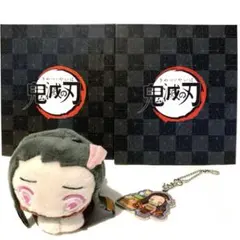 【限定品】鬼滅の刃 竈門禰豆子☆マスコットと温泉ご当地キーホルダー カード ４点