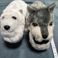 シャクレルプラネット ぬいぐるみ オオカミ シロクマ パンダの穴 2개 세트