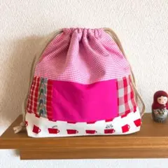 巾着袋　ハンドメイド　ねこ柄