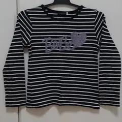 Bebe kidsロンT 黒ボーダー 120cm