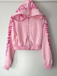 新品♡ブランド SHEIN シーイン クロップド丈 ジップアップパーカー M