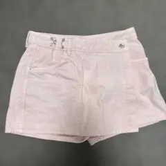 ZARAピンク デニム ショートパンツ ラップスカート風