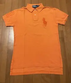 ポロ　ラルフローレン　ビックポニー刺繍　ポロシャツ　オレンジ　S