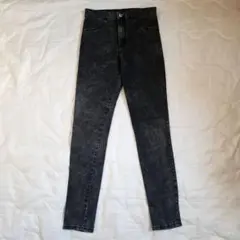 H&M　デニムパンツ　薄手　黒　女の子　160サイズ相当　スキニー