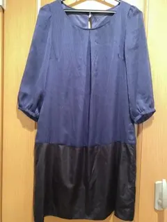 Rope picnic ネイビー ブラック ドッキング ワンピース 38