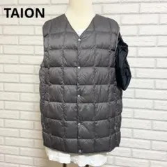 美品 【タイオン】TAION-001 Vネック ボタン インナーダウンベスト