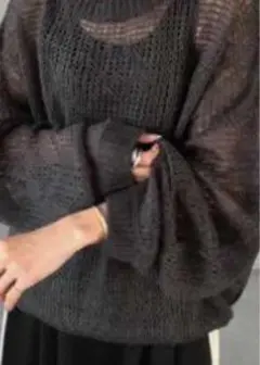 SHEIN購入　ダークグレー Lサイズ ニット