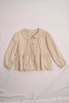 【The Beige】長袖 ブラウス 丸襟 トップス ベージュ 90 95