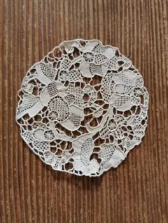 アンティーク ドレスデン or ブラーノレース 向日葵刺繍 上質リネン