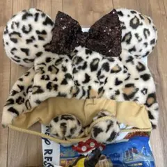 ヒョウ柄 ディズニーファンキャップ