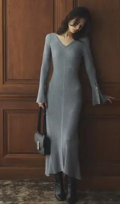 最終値下げ　anuans セミマーメイドニットワンピース