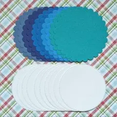 メッセージカード【New✿ブルー・20枚】ダイカット 即購入OK♪