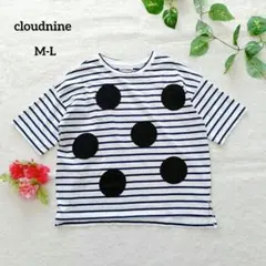 クラウドナイン Tシャツ ボーダー 水玉 白 黒 M L カジュアル 夏のサムネイル