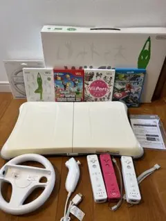 Wii Fit ボードセット　wiiハンドル　コントローラー　セットのサムネイル