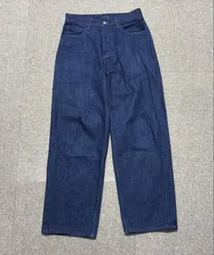 UNIQLO ワイドストレートジーンズ ダークブルー 28