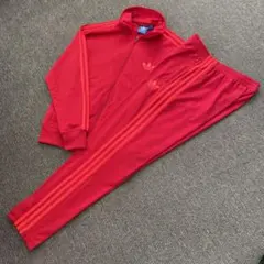 美品adidasオリジナルス ファイヤーバード ジャージ セットアップ ロゴ刺繍