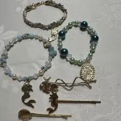 ディズニーストア　アリエルブレスレットなど6点まとめて