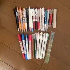 筆記用具　まとめ売り　蛍光ペン　ボールペン　シャーペン　定規　はさみ