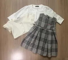 値下げ‼︎入園、卒園　普段使いにも　サイズ90 二つのアウター付　ワンピセット
