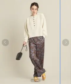 【未使用★極美品】BEAUTY&YOUTH リブヘンリーネックカットソー