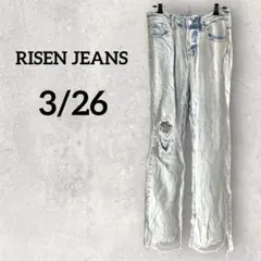 RISEN JEANS【3/26】ダメージデニム ホワイトデニムウォッシュ