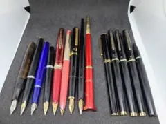 万年筆13本　ボールペン1本　ペン先14K含む　まとめのサムネイル