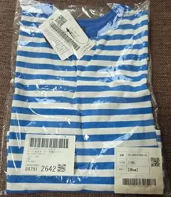 coca ボーダー半袖Tシャツ 100cm Blue 新品タグ付き