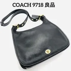オールドコーチ　希少　9718 ターンロック　 ショルダーバッグ　ブラック　良品