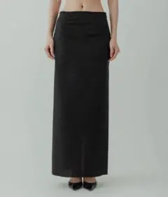ё BIOTOP sheer tight skirt ヨー ビオトープ ブラックのサムネイル