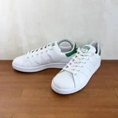 極美品　アディダス　スタンスミス　22.5センチ　天然皮革　白×みどり