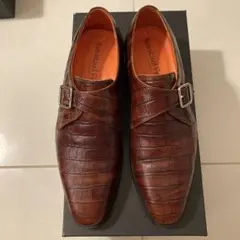 Santoni サントーニ ダブルバックル ローファー ブラウン レザー