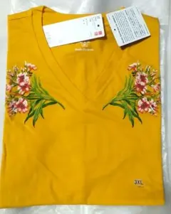 ジルサンダー　ユニクロ　花柄刺繍 Tシャツ 3XL　限定商品①